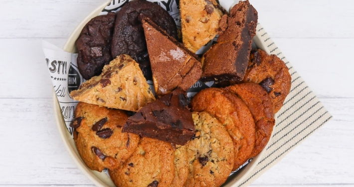 Freshly baked cookies and bars are a great sweet finish to your catered lunch meeting or event. Ask us about nut-free or gluten-free options if you have guests with food allergies or restrictions.
